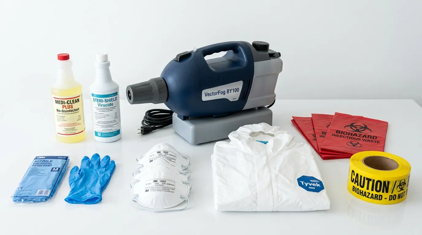 Professional biohazard remediation crew working in Auburn Hills